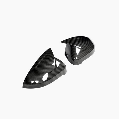 ST Style Carbon Fiber REPLACEMENT Mirror Caps for Audi A4/S4 B9 Pre-LCI (2016-2019)，A4/S4 B9.5 LCI (2020-2023),RS4 B9.5 (2019-2024)ne/S4 B9.5 LCI (2020-2023),RS4 B9.5 (2019-2024)