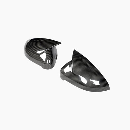 ST Style Carbon Fiber REPLACEMENT Mirror Caps for Audi A4/S4 B9 Pre-LCI (2016-2019)，A4/S4 B9.5 LCI (2020-2023),RS4 B9.5 (2019-2024)ne/S4 B9.5 LCI (2020-2023),RS4 B9.5 (2019-2024)