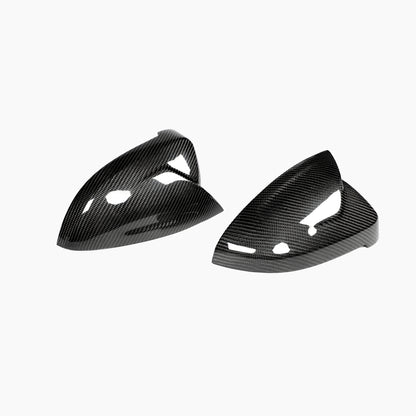ST Style Carbon Fiber REPLACEMENT Mirror Caps for Audi A4/S4 B9 Pre-LCI (2016-2019)，A4/S4 B9.5 LCI (2020-2023),RS4 B9.5 (2019-2024)ne/S4 B9.5 LCI (2020-2023),RS4 B9.5 (2019-2024)