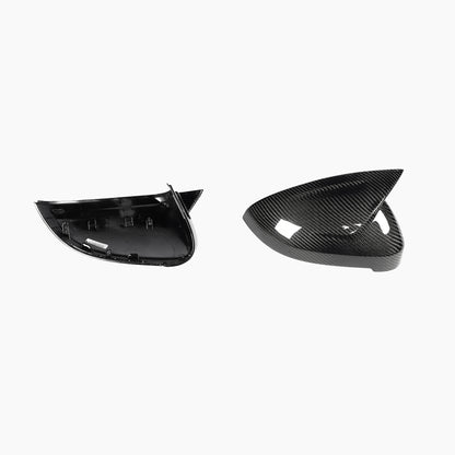 ST Style Carbon Fiber REPLACEMENT Mirror Caps for Audi A4/S4 B9 Pre-LCI (2016-2019)，A4/S4 B9.5 LCI (2020-2023),RS4 B9.5 (2019-2024)ne/S4 B9.5 LCI (2020-2023),RS4 B9.5 (2019-2024)