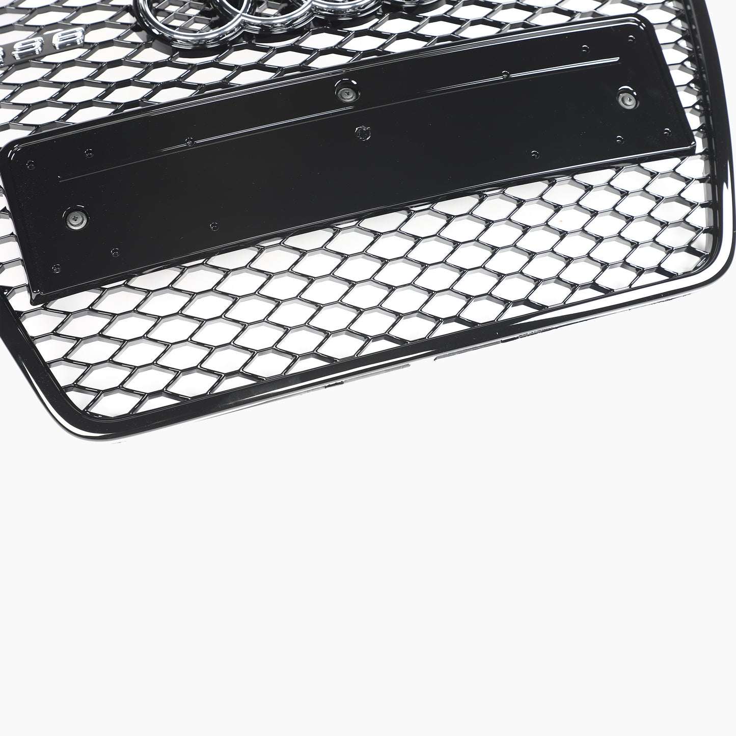 Black without radar hole grille For Audi A6 C6 Facelift(black frame+black grid+electroplated mark)(2009–2011)