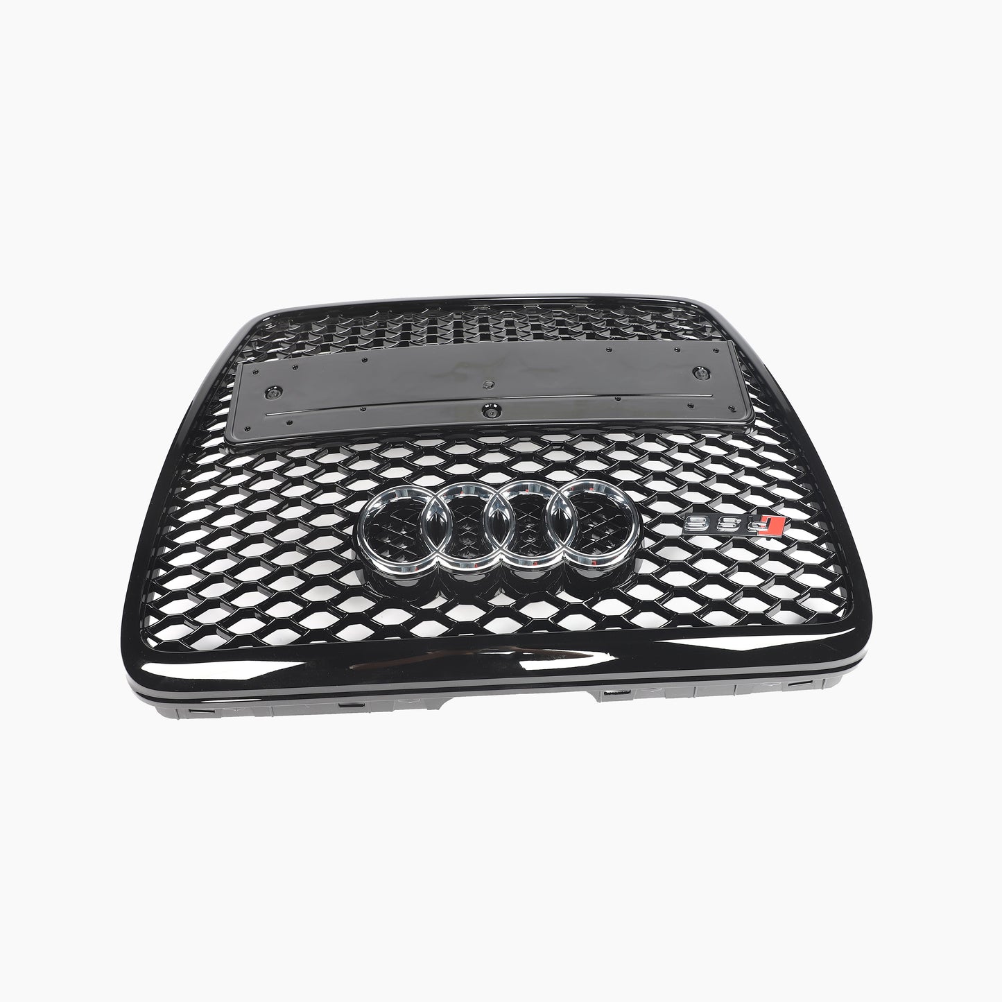 Black without radar hole grille For Audi A6 C6 Facelift(black frame+black grid+electroplated mark)(2009–2011)