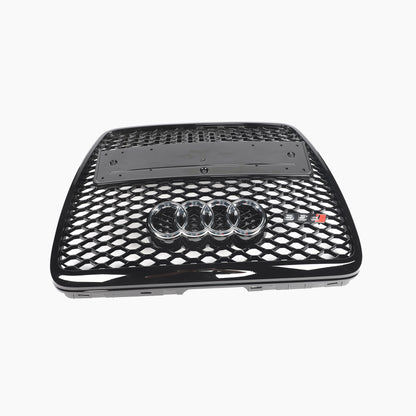 Black without radar hole grille For Audi A6 C6 Facelift(black frame+black grid+electroplated mark)(2009–2011)