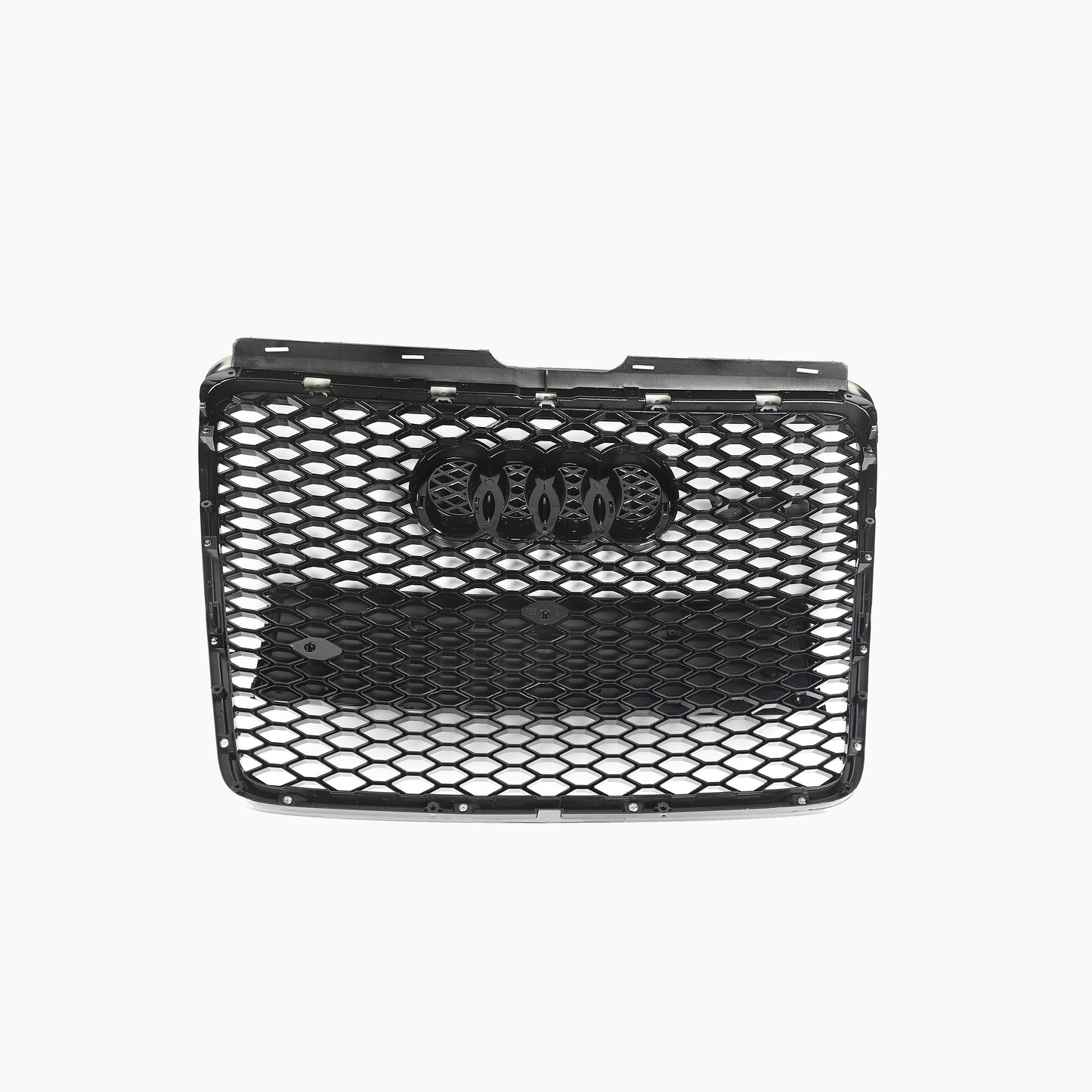Black without radar hole grille For Audi A6 C6 Facelift(black frame+black grid+electroplated mark)(2009–2011)