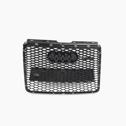 Black without radar hole grille For Audi A6 C6 Facelift(black frame+black grid+electroplated mark)(2009–2011)