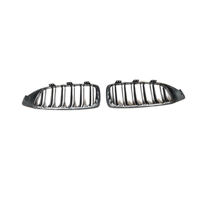 Dual Slat Carbon Fiber Front Grille for BMW 4 Series M3 M4 F80/F82/F83/F32/F33/F36 (2014-2020)