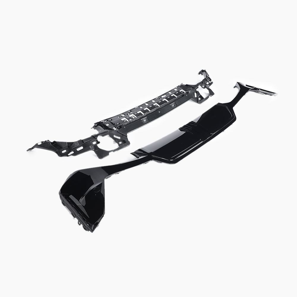 BMW 3 Series G20 (2022–present) G20 LCI 340 MP Rear Diffuser With Silver Tips Gloss Black