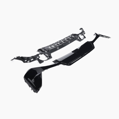 BMW 3 Series G20 (2022–present) G20 LCI 340 MP Rear Diffuser With Silver Tips Gloss Black