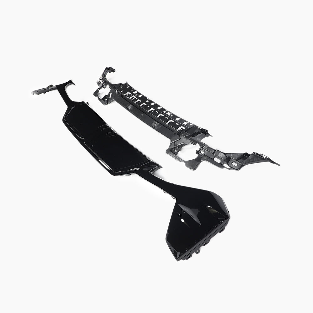 BMW 3 Series G20 (2022–present) G20 LCI 340 MP Rear Diffuser With Silver Tips Gloss Black
