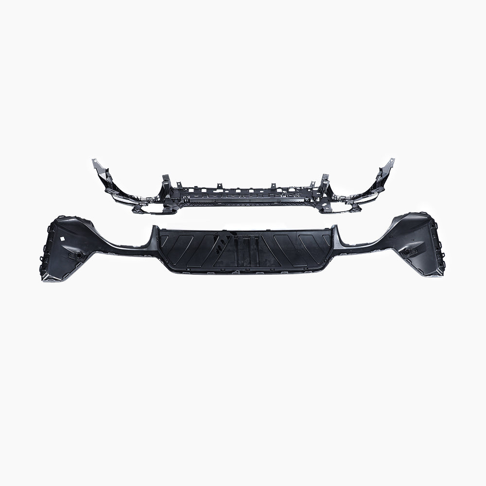 BMW 3 Series G20 (2022–present) G20 LCI 340 MP Rear Diffuser With Silver Tips Gloss Black