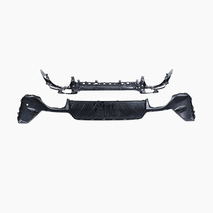 BMW 3 Series G20 (2022–present) G20 LCI 340 MP Rear Diffuser With Silver Tips Gloss Black