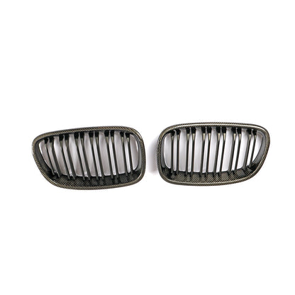 Matte Dual Slat Carbon Fiber Front Grille for BMW 1 Series F20, F21 Pre-LCI (2011-2015)