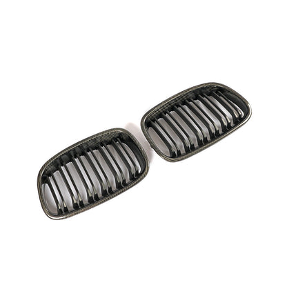 Matte Dual Slat Carbon Fiber Front Grille for BMW 1 Series F20, F21 Pre-LCI (2011-2015)