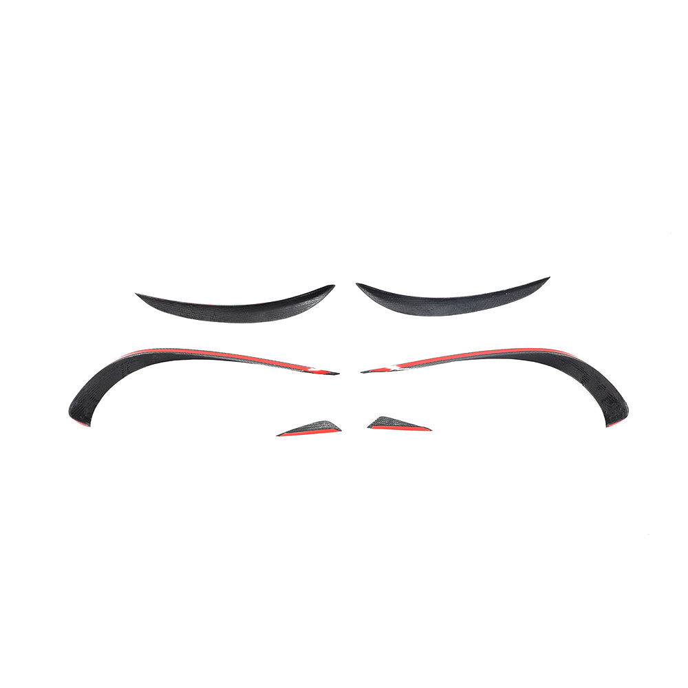 ST Style Carbon Fiber Front Bumper Splitter Canards for Mercedes Benz CLS C218 Facelift (2015–2017)