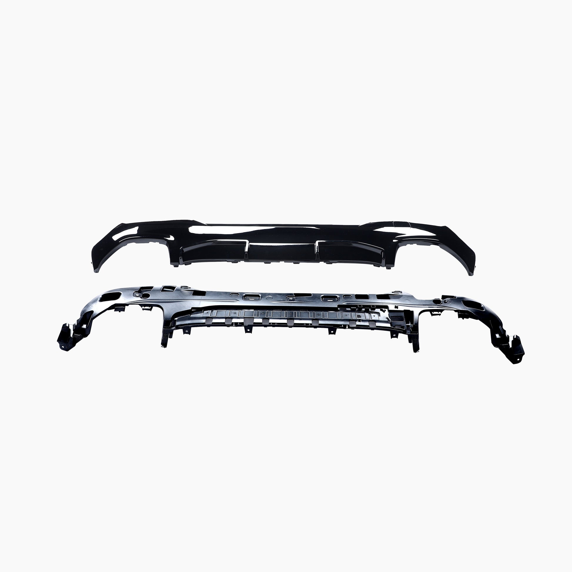 MP Style Gloss Black Diffuser for BMW 4 Series G22(2021+)(Double Dual Out)