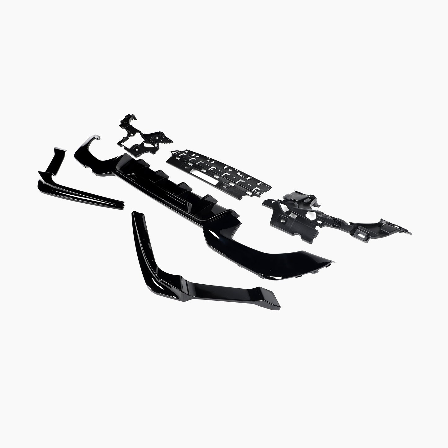 BMW 3 Series G20 (2019–present) MPC Rear Diffuser With 340 Sliver Tips/For M-Tech Gloss Black