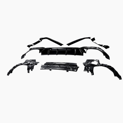 BMW 3 Series G20 (2019–present) MPC Rear Diffuser With 340 Sliver Tips/For M-Tech Gloss Black
