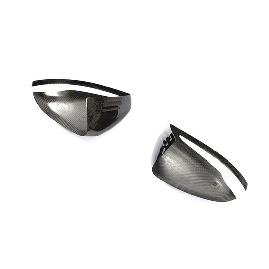 Carbon Fiber ADD ON Side Rearview Mirror Cap Cover Trim for RHD Mercedes Benz C/E/S class universal 15-19