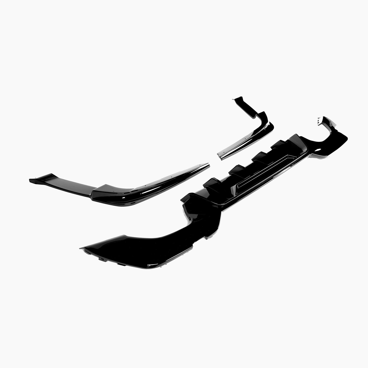 BMW 3 Series G20 (2019–present) MPC Rear Diffuser With Rock Sliver Tips/For M-Tech Gloss Black