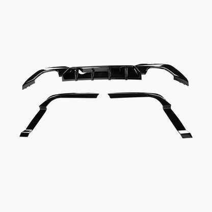 BMW 3 Series G20 (2019–present) MPC Rear Diffuser With Rock Sliver Tips/For M-Tech Gloss Black