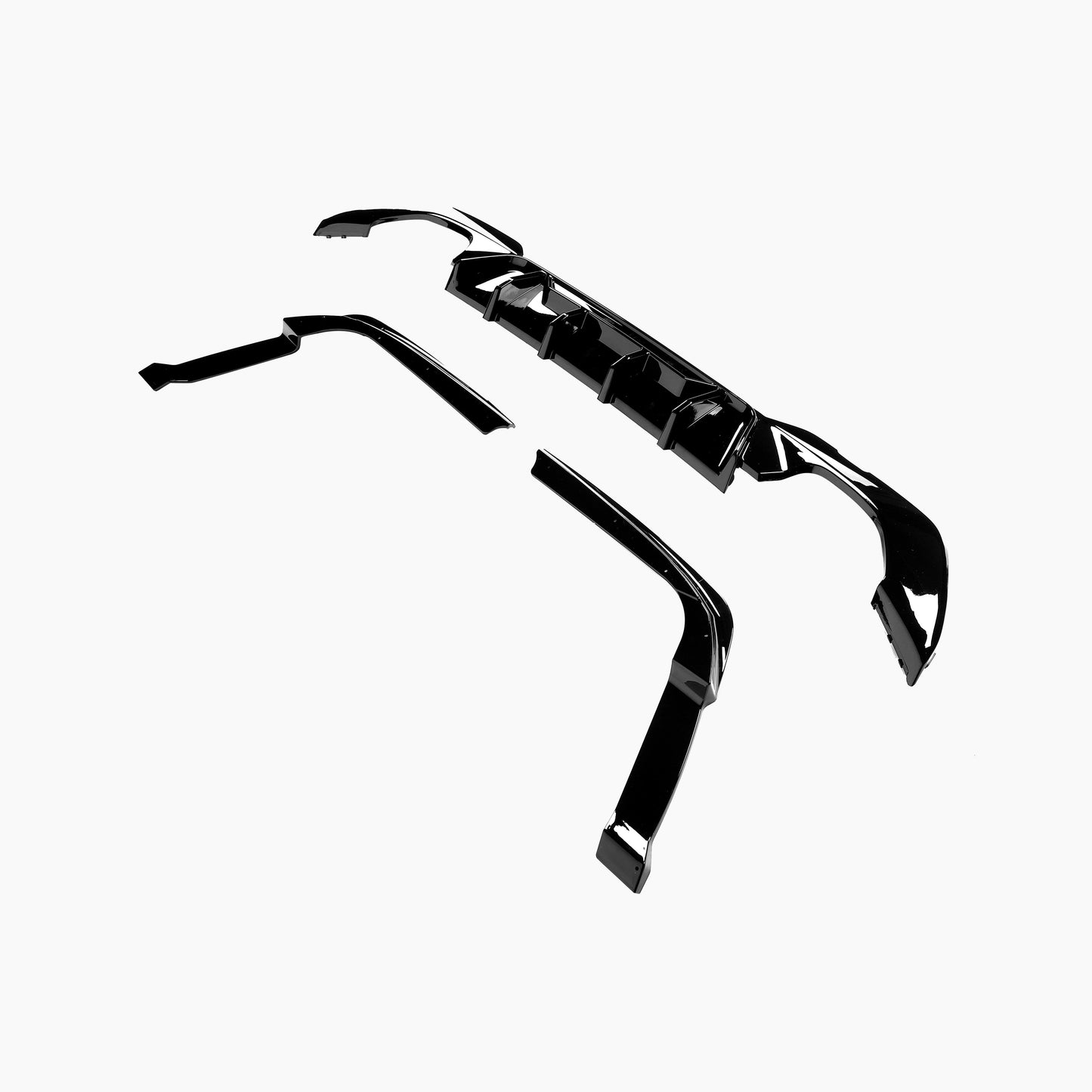 BMW 3 Series G20 (2019–present) MPC Rear Diffuser With Rock Sliver Tips/For M-Tech Gloss Black
