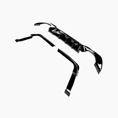 BMW 3 Series G20 (2019–present) MPC Rear Diffuser With Rock Sliver Tips/For M-Tech Gloss Black