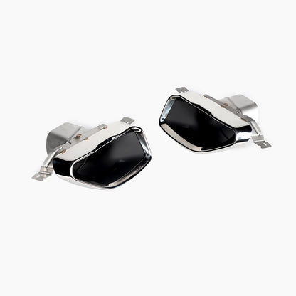 BMW 3 Series G20 (2022–present) G20 LCI 340 Rear Diffuser With Silver Tips Gloss Black