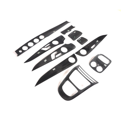 LHD Style Carbon Fiber Interior Center Trim for Mercedes Benz E-Class W213 Facelift Sedan (2021-2023)