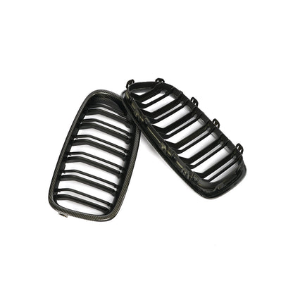 ST Style Carbon Fiber Dual Slat Front Grille for BMW 5 Series F10/F11 (2010–2017)