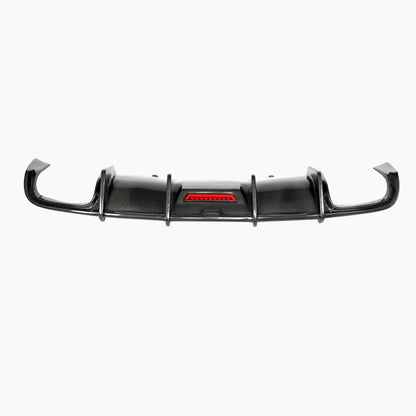 Kabul Style Carbon Fiber Rear Diffuser Dual Exhaust for Audi A4 B9 Pre-LCI (2016-2019)