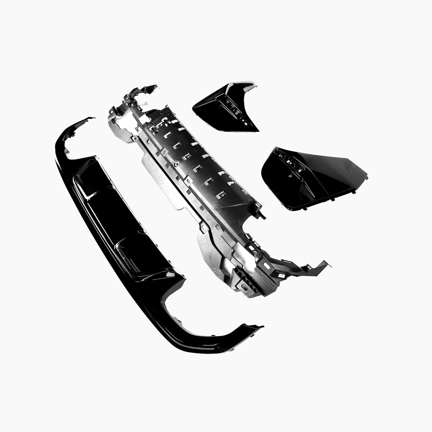BMW 4 Series Gran Coupe G26 (2021–present) 440i MP Competition Rear Diffuser For G26(4D Gloss Black