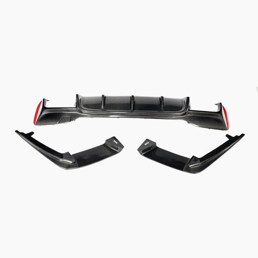 ST Style Carbon Fiber Rear Diffuser for BMW 5 Series G30/G31 Pre-LCI M Sport (2017–2020)