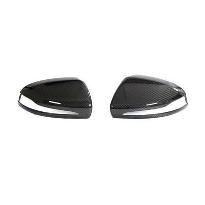 Carbon Fiber REPLACEMENT Side Rearview Mirror Cap Cover Trim for LHD Mercedes Benz C/E/S class universal 2014-2021