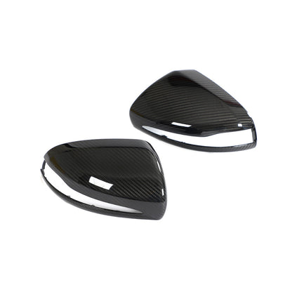 Carbon Fiber REPLACEMENT Side Rearview Mirror Cap Cover Trim for LHD Mercedes Benz C/E/S class universal 2014-2021