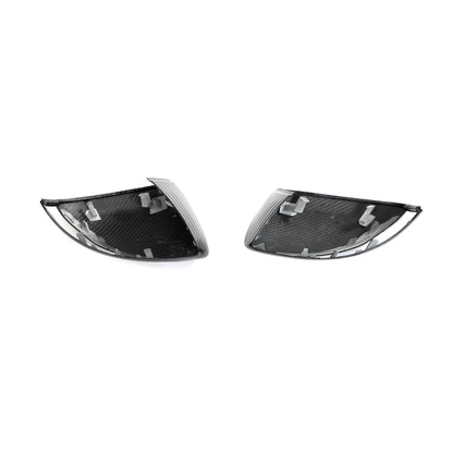 Carbon Fiber REPLACEMENT Side Rearview Mirror Cap Cover Trim for LHD Mercedes Benz C/E/S class universal 2014-2021