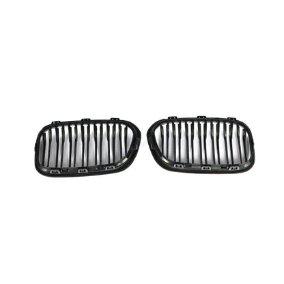 Matte Dual Slat Carbon Fiber Kidney Grille for BMW 1 Series F20, F21 LCI (2015-2019)