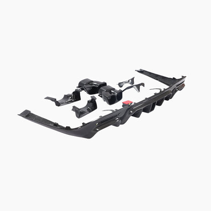 B Style Carbon Fiber Rear Diffuser For Mercedes Benz S‑Class W222 Facelift (2018–2020)