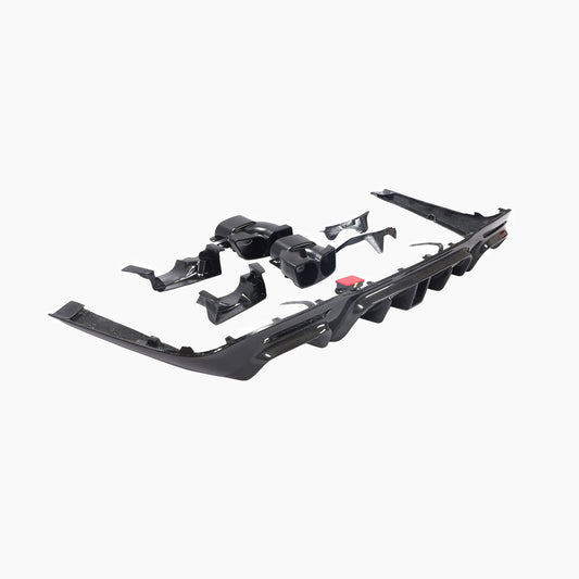 B Style Carbon Fiber Rear Diffuser For Mercedes Benz S‑Class W222 Facelift (2018–2020)