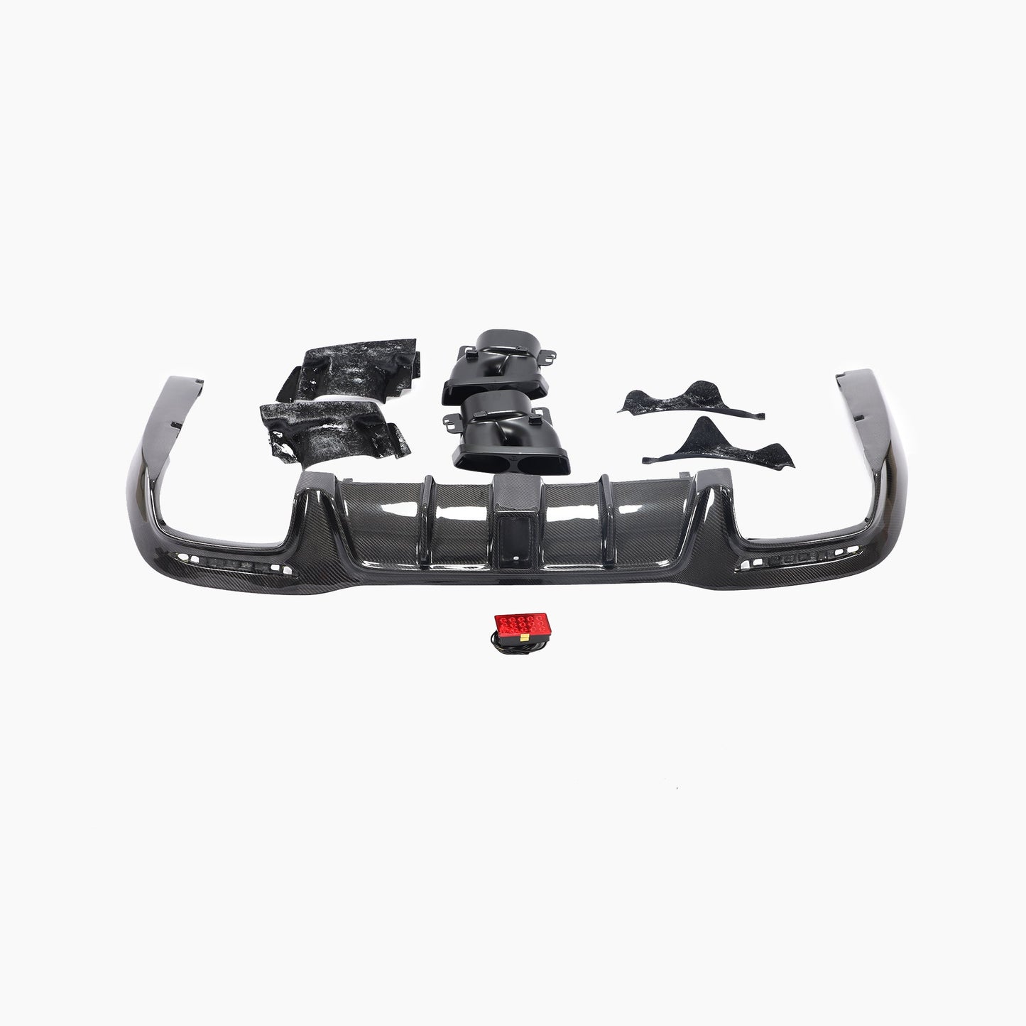 B Style Carbon Fiber Rear Diffuser For Mercedes Benz S‑Class W222 Facelift (2018–2020)