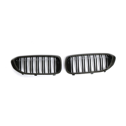 ST Style Gloss Black Dual Slat Front Grille for BMW 5 Series G30 G31, F90 M5 Pre-LCI (2017–2020)
