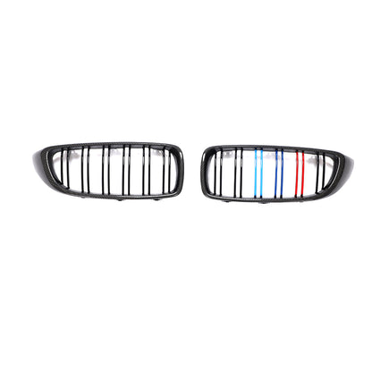 Dual Slat Carbon Fiber Front Grille for BMW M3 M4, 4 Series F80/F82/F83/F32/F33/F36 (2014-2020)