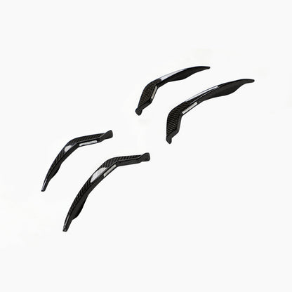 Carbon Fiber Front Bumper Fins Splitters Canard Lip For Audi RS5 Sedan(2017-2019)
