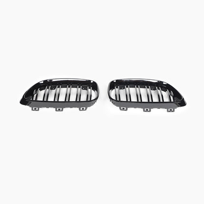 Dual Slat Gloss Black Front Grille For BMW 2 Series F22 Coupe F23 Convertible (2014–2021)