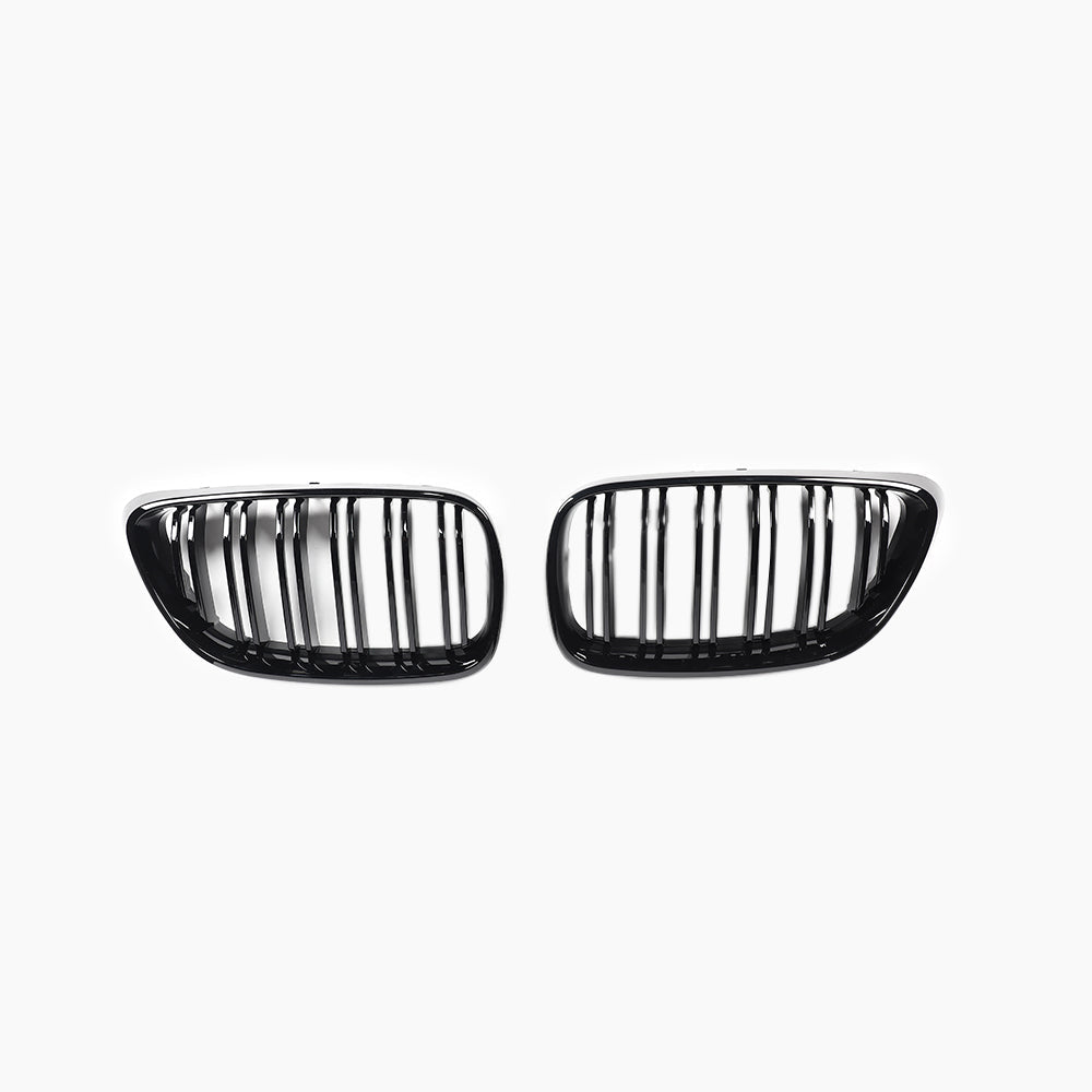 Dual Slat Gloss Black Front Grille For BMW 2 Series F22 Coupe F23 Convertible (2014–2021)