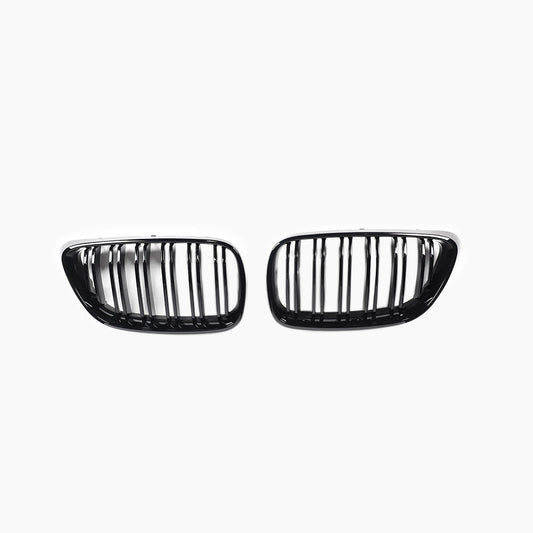 Dual Slat Gloss Black Front Grille For BMW 2 Series F22 Coupe F23 Convertible (2014–2021)