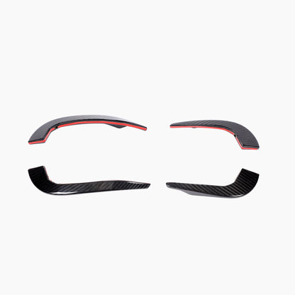 ST Style Carbon Fiber Front Bumper Fins for Audi RS3 8.5V LCI (2017-2020)