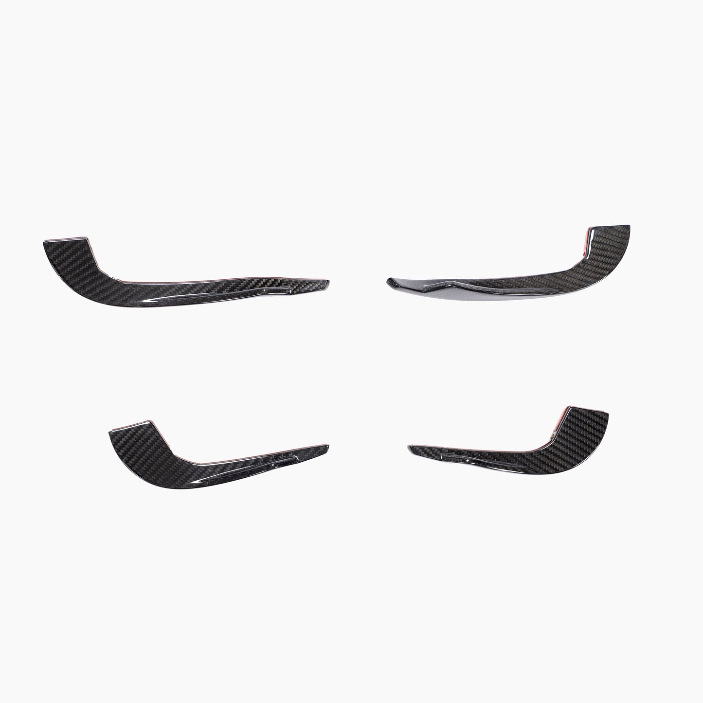 ST Style Carbon Fiber Front Bumper Fins for Audi RS3 8.5V LCI (2017-2020)