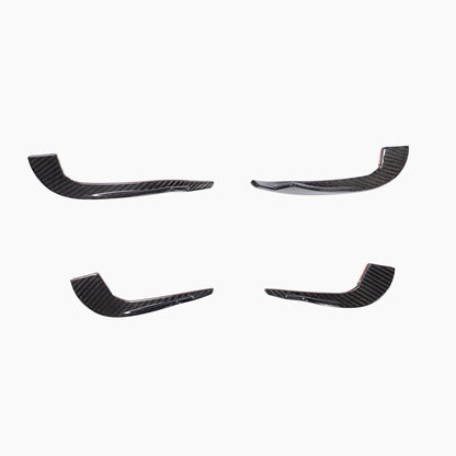 ST Style Carbon Fiber Front Bumper Fins for Audi RS3 8.5V LCI (2017-2020)