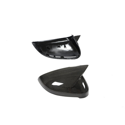 ST Style Carbon Fiber REPLACEMENT Mirror Caps for Audi A4 / S4 B9 B9.5 (2016-2023) RS4 LCI B9.5 (2019-2024) (Without Lane Assist)
