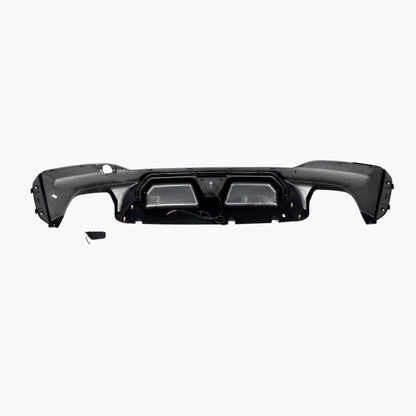 BMW 5 Series G30 (2017–2023) M5 CS Rear Diffuser With LED Light/For M-Tech/18-22 /Gloss Black